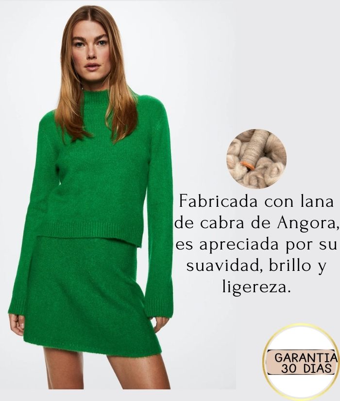 Vemelys-Suéter de lujo Mohair elegante y versátil.